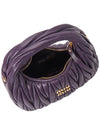 Wander Matelasse Nappa Leather Hobo Mini Bag Violet - MIU MIU - BALAAN 7