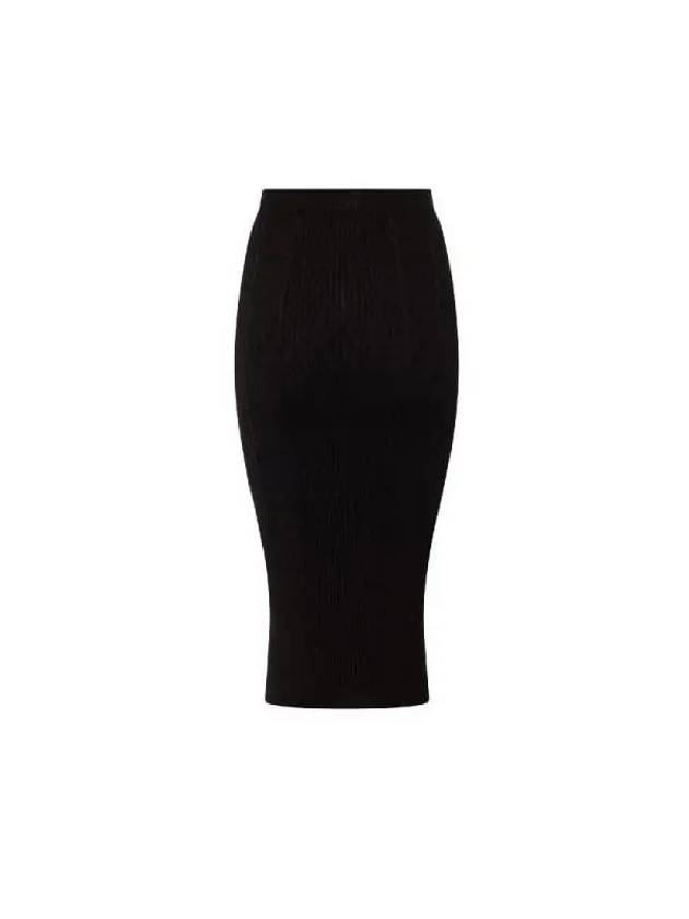 5 Button Knit Pencil Skirt Black - BALMAIN - BALAAN 3