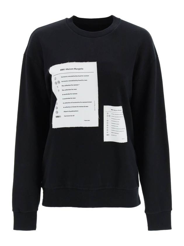 Logo Patch Sweatshirt Black - MAISON MARGIELA - BALAAN 1