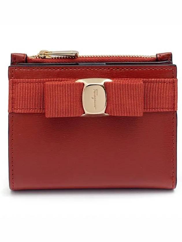 Vara Bow Half Wallet Red - SALVATORE FERRAGAMO - BALAAN 2