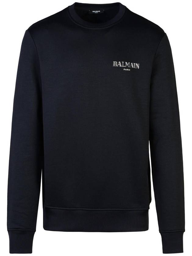 Balmain Black Cotton Blend Sweatshirt - BALMAIN - BALAAN 1