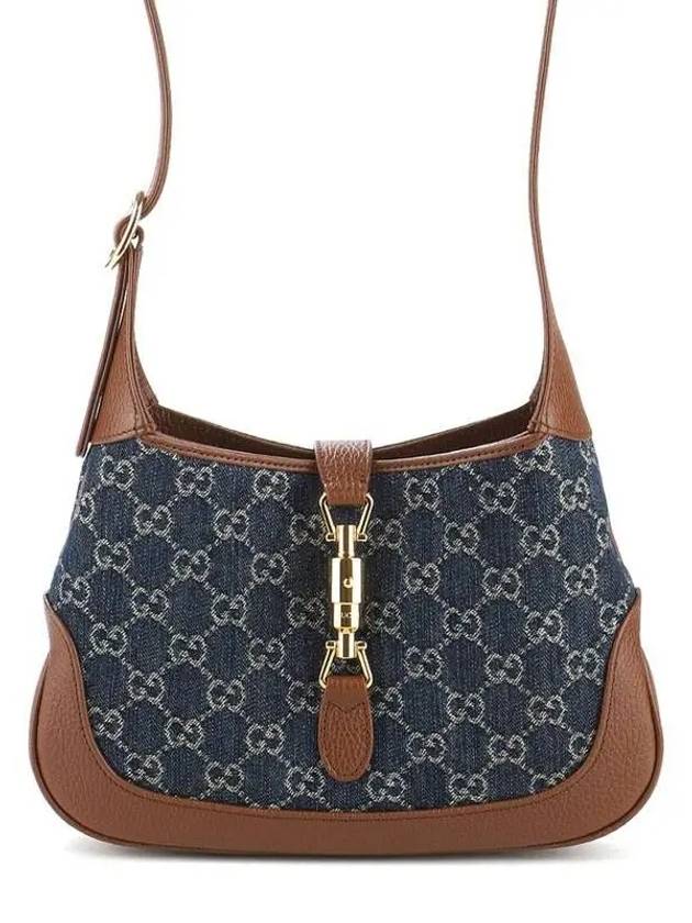 Jackie 1961 GG Jacquard Denim Shoulder Bag Blue - GUCCI - BALAAN 2