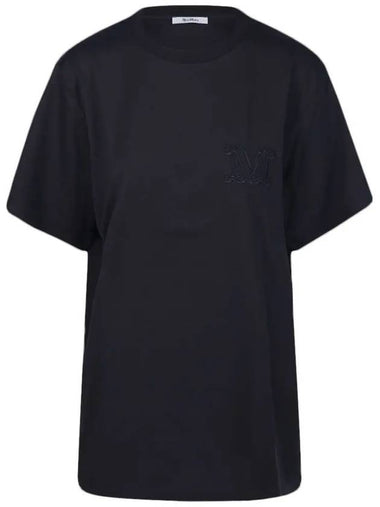 MANGO logo t shirt black 2421946021 002 - MAX MARA - BALAAN 1