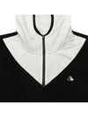 Woven Mix Hooded Half Zip Up T-Shirt 9103LXHPBLACK - BLACK&WHITE - BALAAN 3