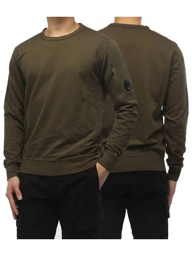 Lens Wappen Khaki Sweatshirt 09CMSS001A 002246G - CP COMPANY - BALAAN 1