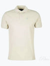 Men's Embroidered Logo Sports Polo Shirt Beige - BARBOUR - BALAAN 2