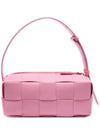 Brick Cassette Intrecciato Small Shoulder Bag Pink - BOTTEGA VENETA - BALAAN 5