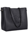 Cabas Anais Cuir Grain Calfskin Tote Bag Black - CELINE - BALAAN 3