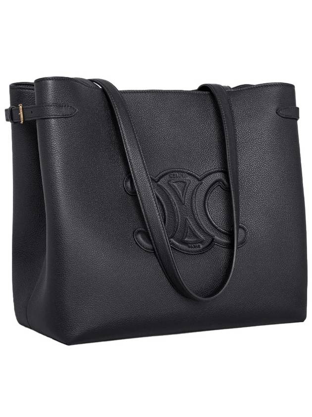 Cabas Anais Cuir Grain Calfskin Tote Bag Black - CELINE - BALAAN 3