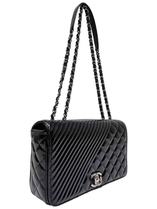 Women s A92797 Black Patent Cocoboy Silver Chain Shoulder Bag - CHANEL - BALAAN 2