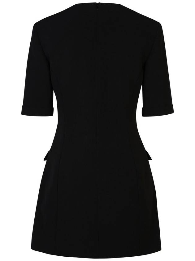 Balmain Black Viscose Blend Dress - BALMAIN - BALAAN 3