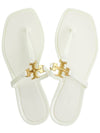 Roxanne Jelly Logo Flip Flops White - TORY BURCH - BALAAN 3