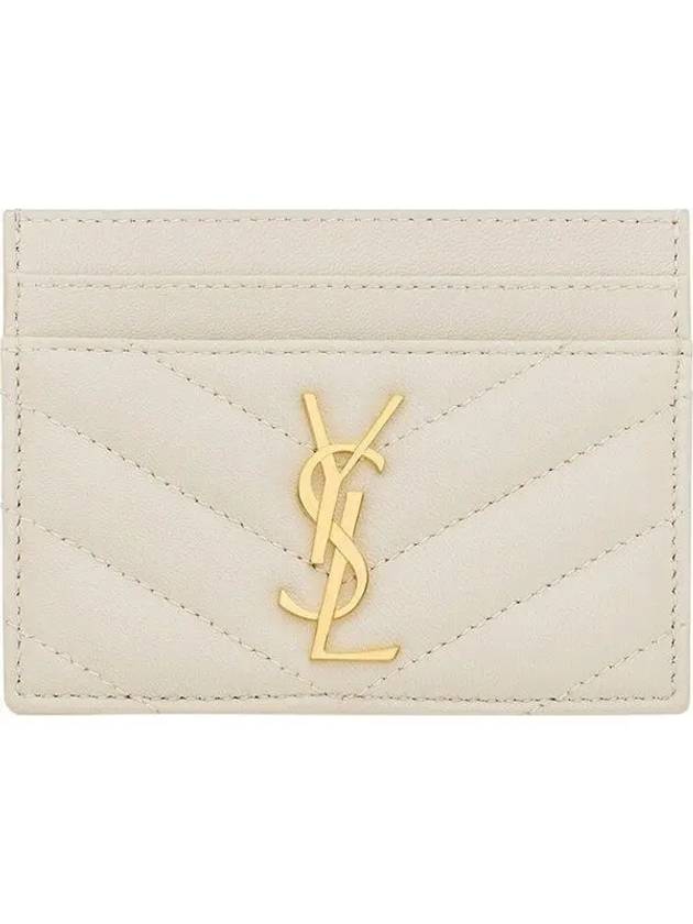 Cassandre Matelasse Lambskin Card Wallet Black - SAINT LAURENT - BALAAN 2