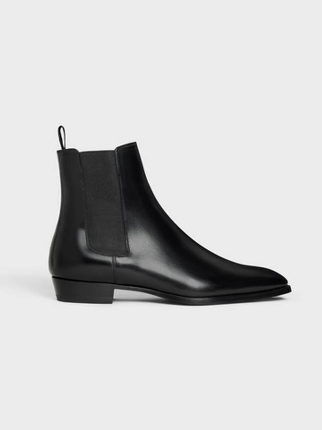 Drugstore Shiny Calfskin Chelsea Boots Black - CELINE - BALAAN 2