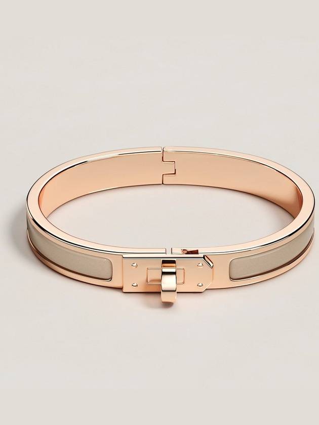 Mini Clic Kelly Bracelet Rose Gold Marron Glace Women s H200004FO - HERMES - BALAAN 1