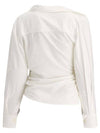 Le Chemise Bahia Tied Sash Shirt White - JACQUEMUS - BALAAN 3