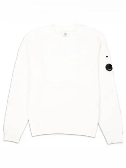 Brushed Emerized Diagonal Fleece Sweatshirt White - CP COMPANY - BALAAN 2