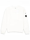 Brushed Emerized Diagonal Fleece Sweatshirt White - CP COMPANY - BALAAN 2