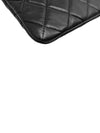 Women s A82545 Black Lambskin Silver Logo New Medium Clutch Bag - CHANEL - BALAAN 4