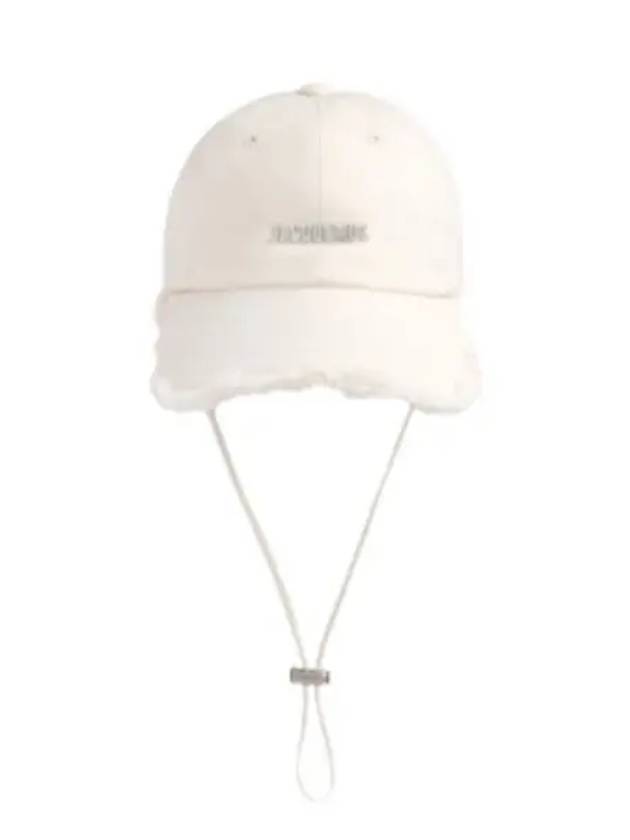 La Casquette Artichaut Fringe Metal Logo Ball Cap Off White - JACQUEMUS - BALAAN 2