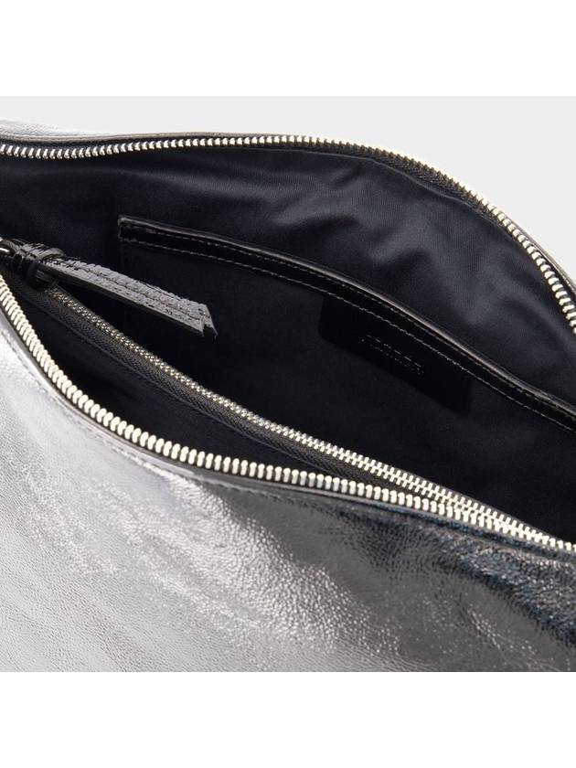 Leyden Shiny Calfskin Leather Shoulder Bag Black - ISABEL MARANT - BALAAN 5