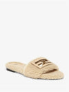 Baguette Leather Slide Slippers Ivory - FENDI - BALAAN 2