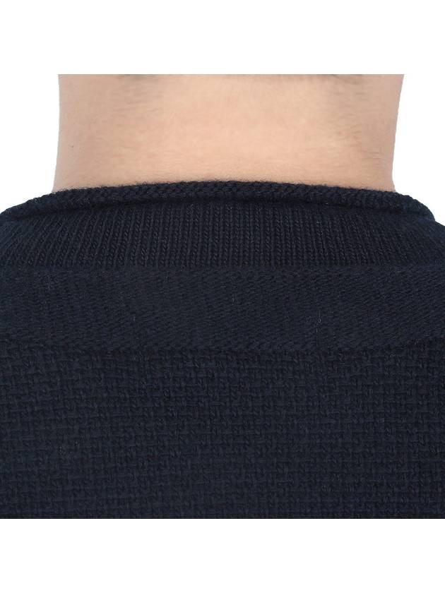 Ghost Piece Crew Neck Wool Knit Top Navy - STONE ISLAND - BALAAN 9