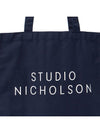 Logo Print Small Tote Bag Navy - STUDIO NICHOLSON - BALAAN 8