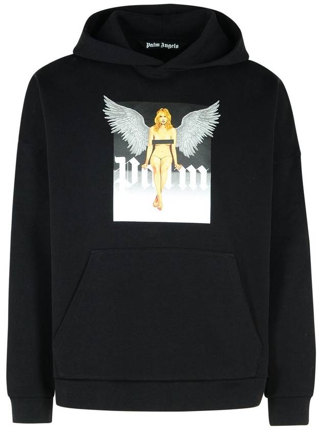 Palm Angels 'Crystal' Black Cotton Sweatshirt - PALM ANGELS - BALAAN 1