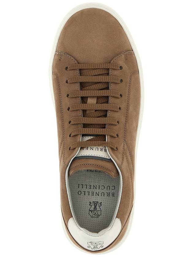 Suede Low Top Sneakers Beige - BRUNELLO CUCINELLI - BALAAN 5