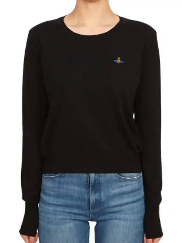 ORB Embroid Logo Knit Top Black - VIVIENNE WESTWOOD - BALAAN 2