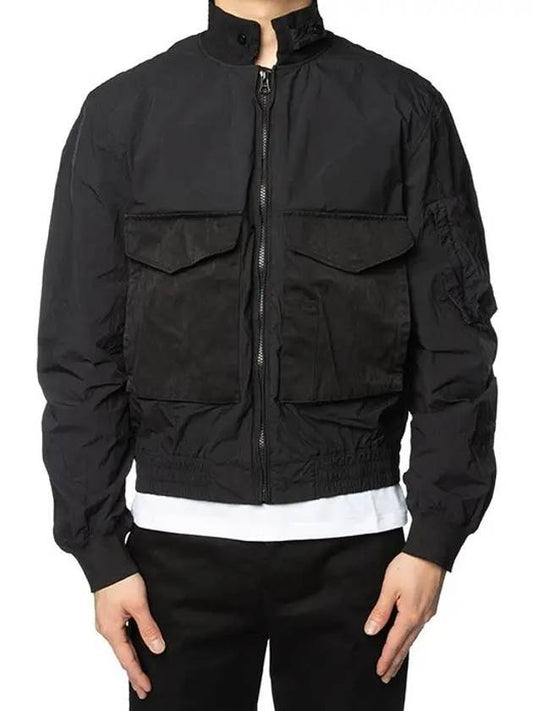 Men's Mid Layer Two Pocket Zip Up Jacket Black - TEN C - BALAAN 1