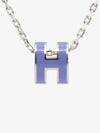 Mini Pop H Pendant Necklace Silver - HERMES - BALAAN 3