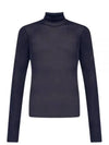 Men's Ribbed Turtleneck Navy - AMI - BALAAN 2