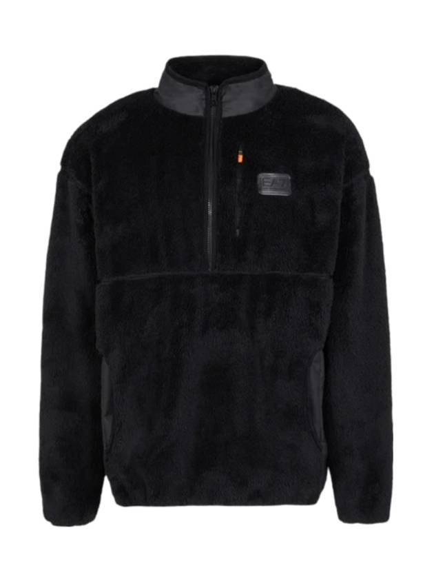 EA7 Soft Fleece Anorak Black - EMPORIO ARMANI - BALAAN 1