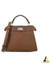 Peekaboo I See You Petite Tote Bag Brown - FENDI - BALAAN 2