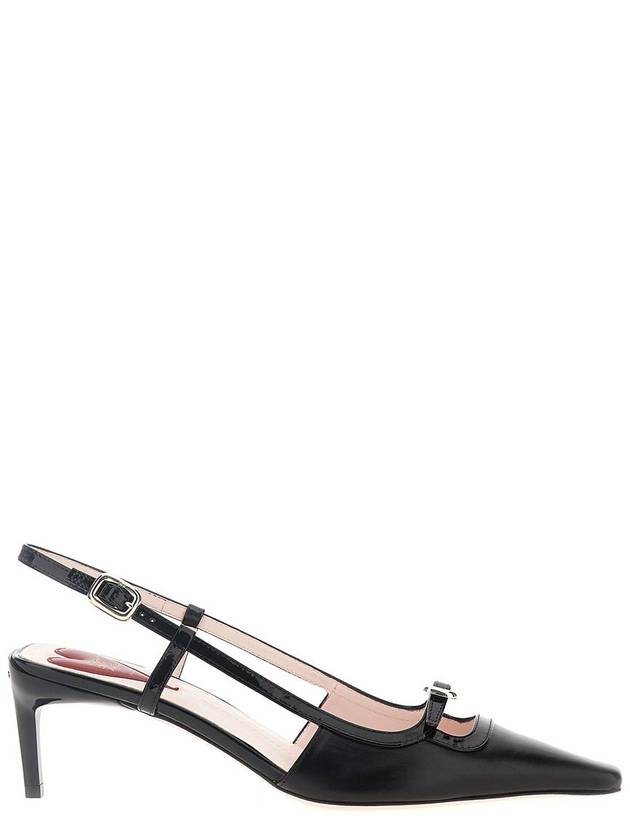 Viv' Canard Metal Mini Buckle Slingback Heel Black - ROGER VIVIER - BALAAN 2