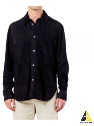 SUEDE SLIM FIT SHIRT DARKEST NAVY 978 - STUDIO NICHOLSON - BALAAN 1