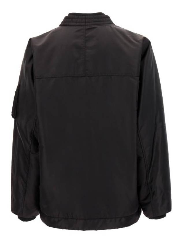 Embroidered Logo Lightweight Bomber Jacket Black - MARCELO BURLON - BALAAN 3