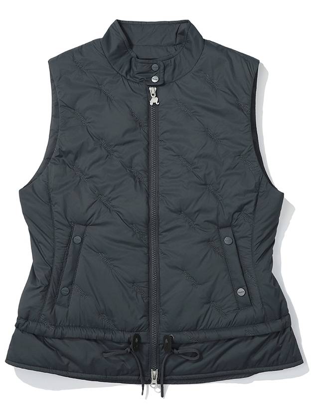 Malbon embroidered padded vest CHARCOAL WOMAN - MALBON GOLF - BALAAN 1