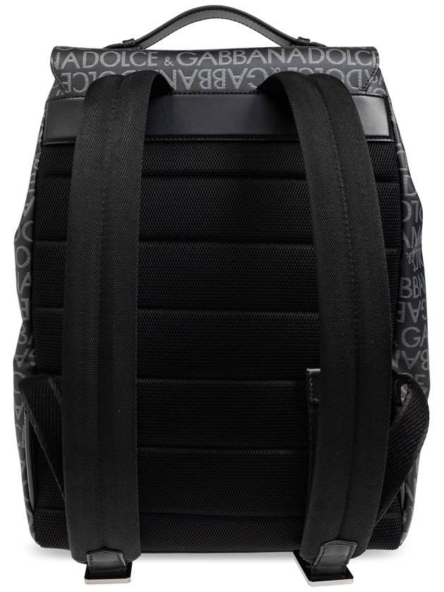 Dolce & Gabbana Backpack With Monogram, Men's, Black - DOLCE&GABBANA - BALAAN 3