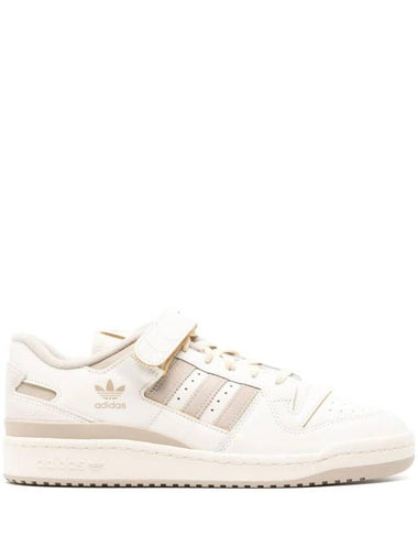 Forum 84 3 Stripe Logo Low Top Sneakers Cream - ADIDAS - BALAAN 1