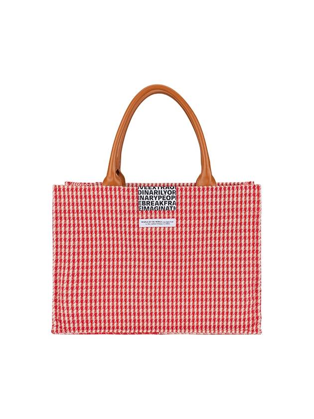 Women's Hound Middle Tote Bag Red - PEOPLE OF THE WORLD - BALAAN 4