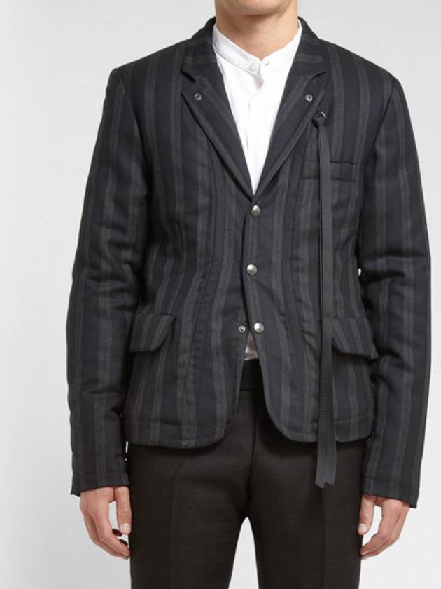 reversible padded stripped jacket - ANN DEMEULEMEESTER - BALAAN 2