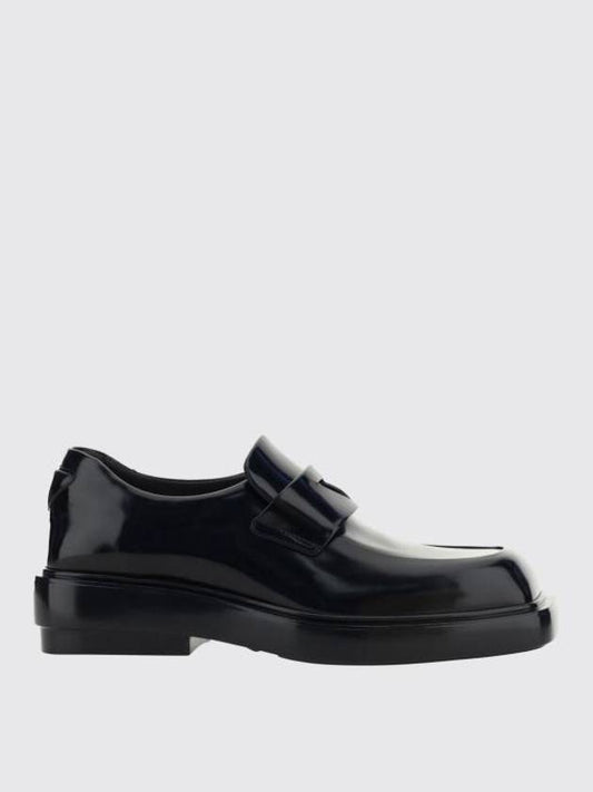 Square Toe Leather Loafers Black - PRADA - BALAAN 1