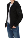 Men's Cotton Mixed Zip-Up Hoodie Bllack - CP COMPANY - BALAAN 7