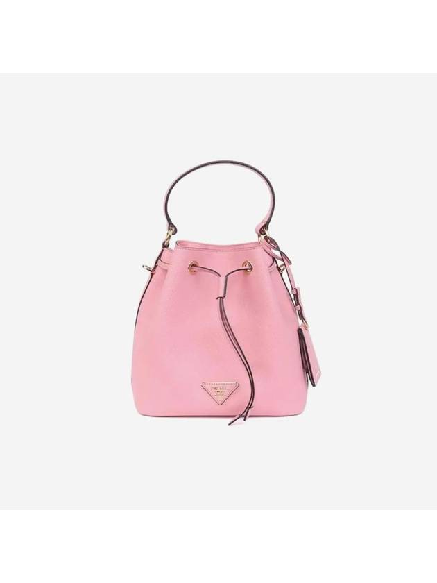 Saffiano Leather Bucket Bag Petal Pink - PRADA - BALAAN 1