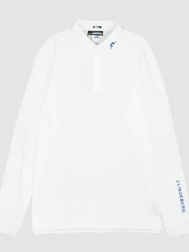 Men's Tour Tech Long Sleeve Polo Shirt White - J.LINDEBERG - BALAAN 3