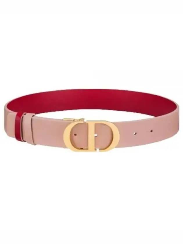 30 Montaigne 35mm Smooth Calfskin Reversible Belt Pink - DIOR - BALAAN 5