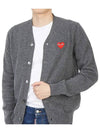 Red Heart Cardigan Dark Grey P1 AZ N008 3 - COMME DES GARCONS - BALAAN 7